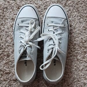 Converse Women's Pale Blue Platform Canvas Sneakers